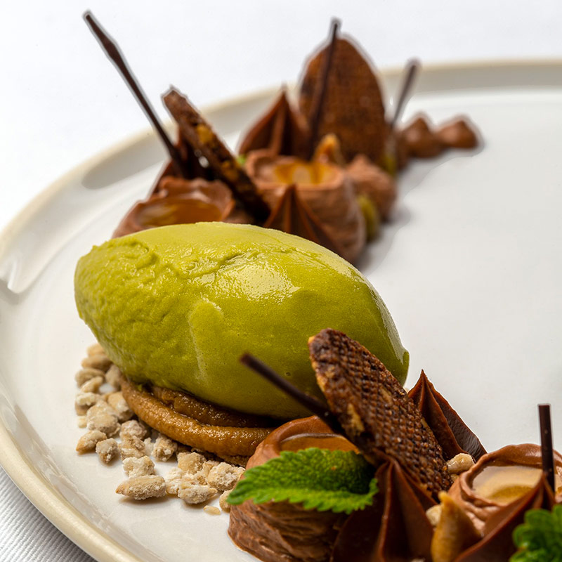 Entremet Chocolat d'Equateur Restaurant La Table du Centenaire Les Eyzies Dordogne